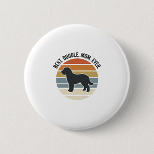 Beste Doodle-Mom Ever Vintage Hundemutter Design_1 Button