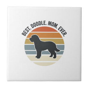 Beste Doodle-Mom Ever Vintage Hundemutter Design_1 Fliese