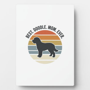 Beste Doodle-Mom Ever Vintage Hundemutter Design_1 Fotoplatte