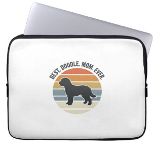 Beste Doodle-Mom Ever Vintage Hundemutter Design_1 Laptopschutzhülle