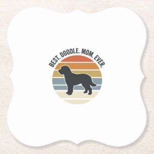 Beste Doodle-Mom Ever Vintage Hundemutter Design_1 Untersetzer