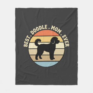 Beste Doodle-Mutter Aller Zeiten Retro Hund Fleecedecke