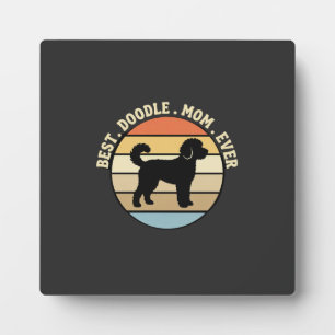 Beste Doodle-Mutter Aller Zeiten Retro Hund Fotoplatte