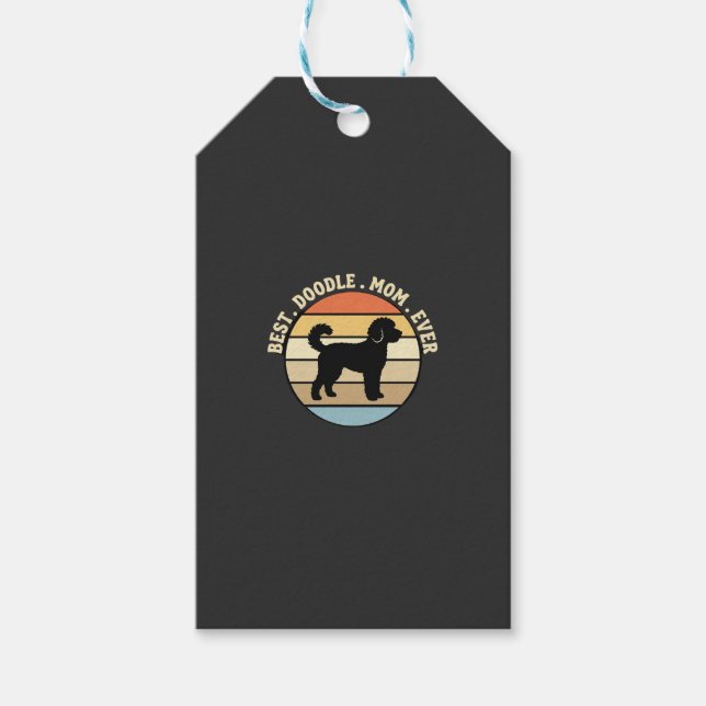 Beste Doodle-Mutter Aller Zeiten Retro Hund Geschenkanhänger (Vorderseite)
