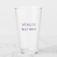 Beste Ehefrau der Welt Personalisierter Glasbecher