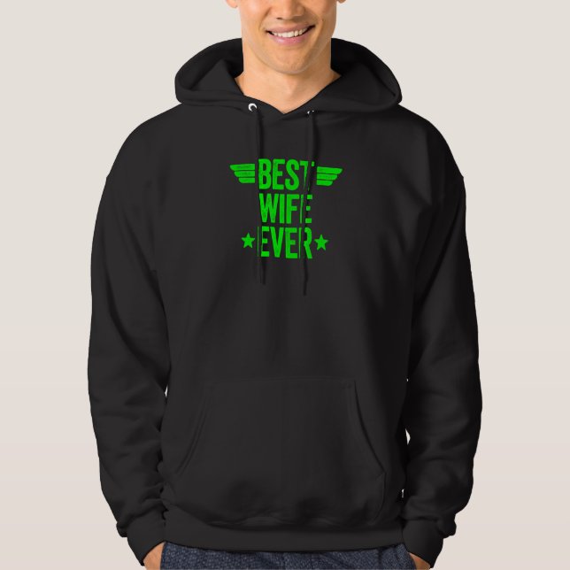 Beste Ehefrau je 7 Hoodie (Vorderseite)