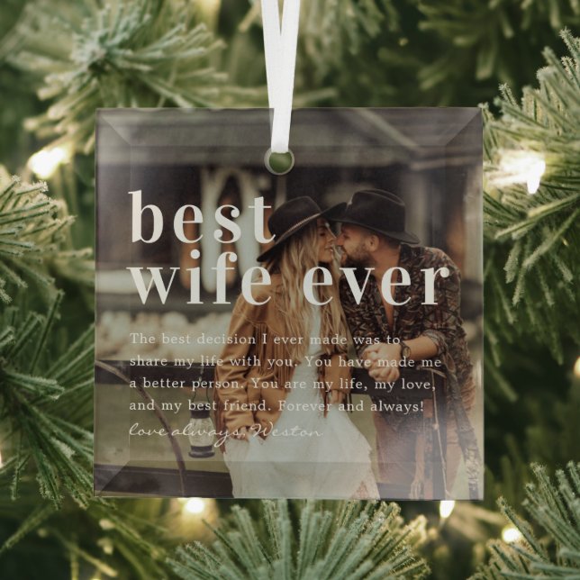 Beste Ehefrau je | Angebot und Foto Ornament Aus Glas (Insitu)