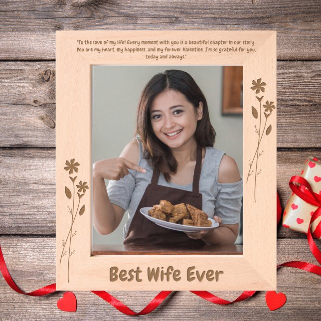 Beste Ehefrau je Liebe MeldungsValentine Geschenk  Geätzte Rahmen (Von Creator hochgeladen)