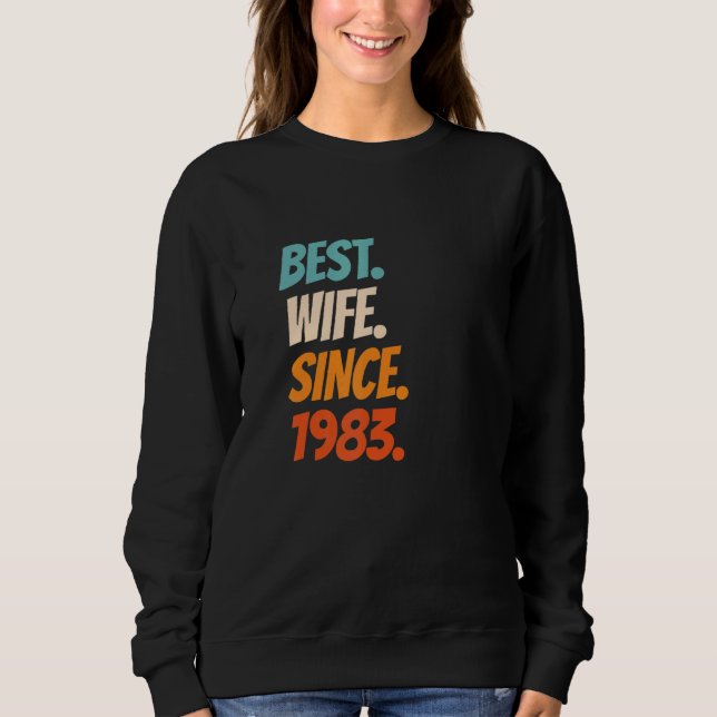 Beste Ehefrau seit 1983 39. Hochzeitstag Sweatshirt (Vorderseite)
