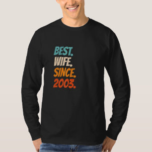 Beste Ehefrau seit 2003 19. Hochzeitstag T-Shirt