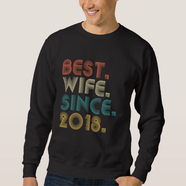 Beste Ehefrau seit 2018 T Shirt 1. Hochzeit Annive (Vorderseite)
