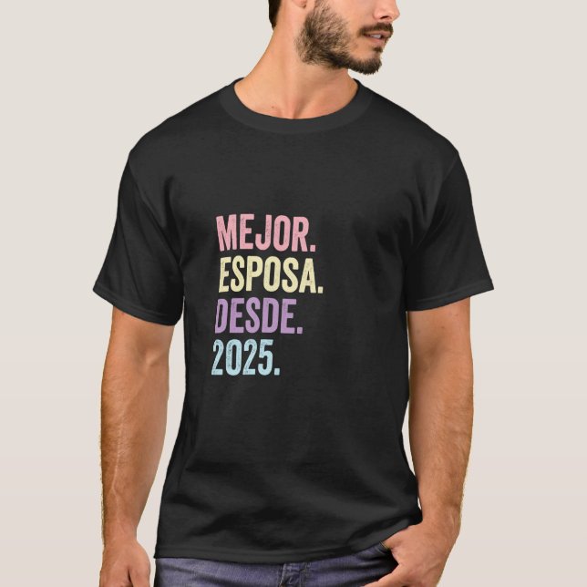 Beste Ehefrau Seit 2025 T-Shirt (Vorderseite)