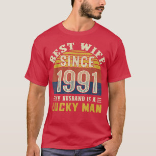 Beste Ehefrau seit 31. Hochzeitstag 1991 T-Shirt