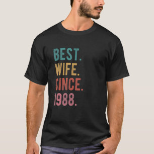 Beste Ehefrau seit 34. Hochzeitstag 1988 T-Shirt