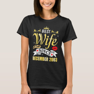 Beste Ehefrau seit Dezember 1999 Glückwunsch Verhe T-Shirt