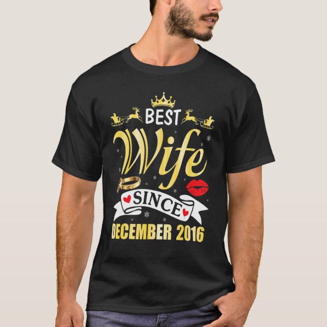 Beste Ehefrau seit Dezember 2012 Glückwunsch Verhe T-Shirt (Vorderseite)