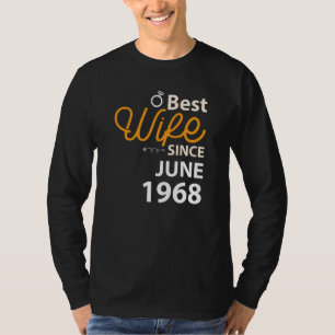 Beste Ehefrau seit Juni 1968 T-Shirt