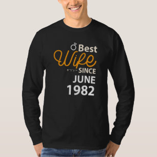 Beste Ehefrau seit Juni 1982 T-Shirt