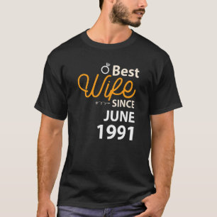 Beste Ehefrau seit Juni 1991 T-Shirt