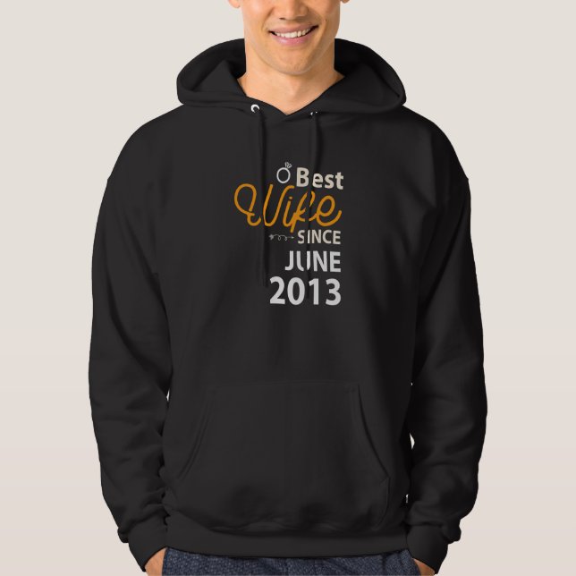 Beste Ehefrau seit Juni 2013 Hoodie (Vorderseite)