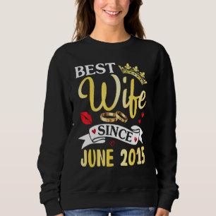 Beste Ehefrau seit Juni 2015 Frohes Verheiratetes Sweatshirt