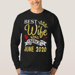 Beste Ehefrau seit Juni 2020 Frohes Verheiratetes  T-Shirt