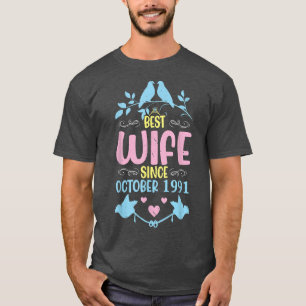 Beste Ehefrau seit Oktober 1998 Hochzeit 24 Jahre T-Shirt