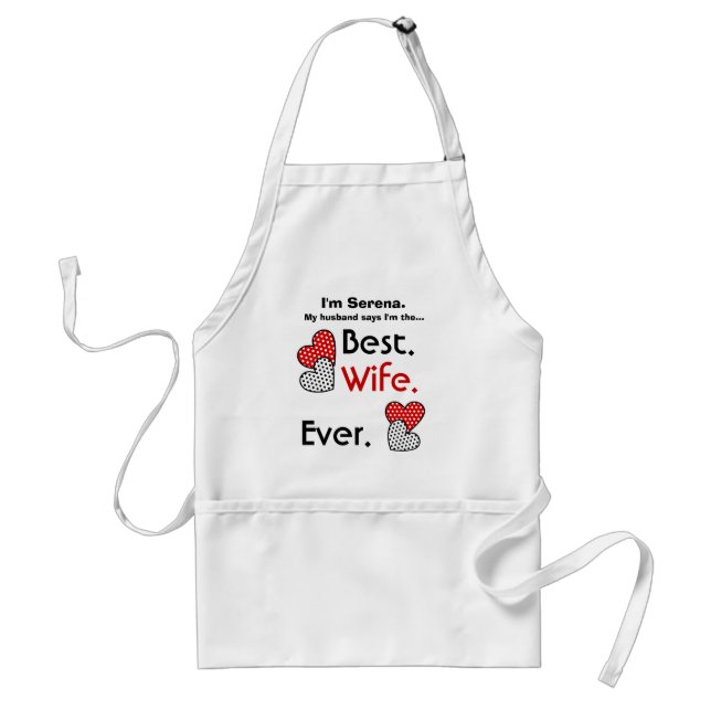Beste Ehefrau-überhaupt rote weiße Schürze (Vorne)