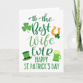 Beste Ehefrau überhaupt zum St. Patrick's Day Karte