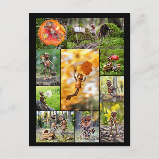 Beste Eichelfen Fotos-Mosaik-Postüberquerung Postkarte (Vorderseite)