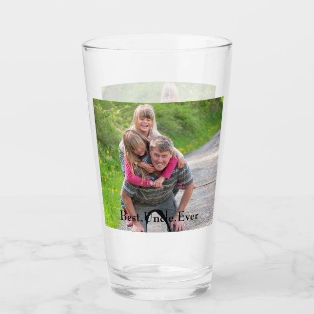 Beste Einheit je 2 Foto Personalisiert Glas (Vorderseite)