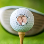 Beste Einheit nach Par-Foto Golfball<br><div class="desc">Ein lustiger,  individueller Foto-Golfball für einen Golfer-Onkel. "Best Onkel by Par" und die Namen seiner Nichten und Neffen kreisen um ihr Foto.</div>