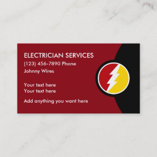 Beste Elektriker-Service Visitenkarten Visitenkarte