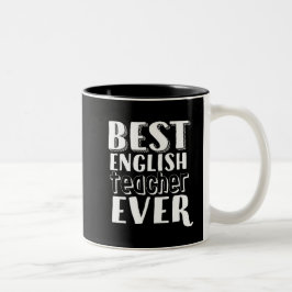 Beste Englischlehrerin je Lehrertagsgeschenk Zweifarbige Tasse