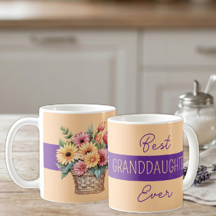 Beste Enkelin überhaupt Gerbera-Blumen Orange Kaffeetasse