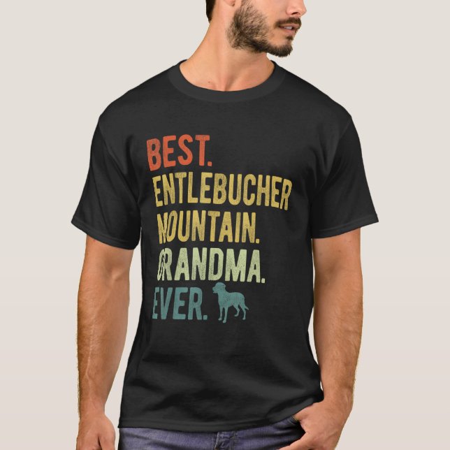 Beste Entlebucher Berg-Oma aller Zeiten Hundemutte T-Shirt (Vorderseite)