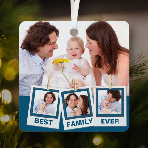 Beste Familie je benutzerdefiniertes Instagramm 4  Ornament Aus Metall