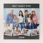 Beste Familie je ZigZag Foto Collage Puzzle<br><div class="desc">Erstellen Sie Ihr eigenes personalisiertes Foto-Puzzle für die Beste Familie aller Zeiten. Die Bildvorlage ist für Sie bereit, fünf Foto hinzuzufügen, das Set ist fertig. Das Foto wird als Hintergrund verwendet und die restlichen 4 Foto werden in einem Zickzack-Foto entlang des Untergrundes angeordnet. Sie können die "Beste Familie je" bearbeiten,...</div>
