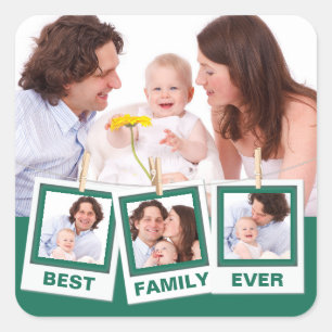 Beste Familie überhaupt Benutzerdefinierte Instagr Quadratischer Aufkleber