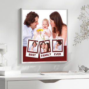Beste Familie überhaupt Benutzerdefinierte rote 4- Poster
