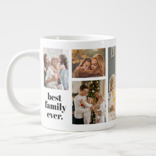 Beste Familie überhaupt - Familienfoto-Collage Jumbo-Tasse
