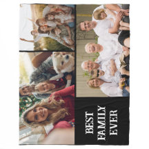 Beste Familie überhaupt Foto-Collage Fleece-Decke