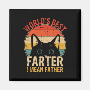 Beste Farter I Gemein Vater Funny Vaters Day Cat D Magnet