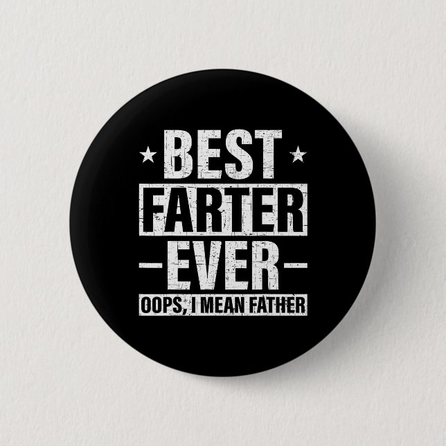 Beste Farter je Oops Ich Gemeine Vater Furz Retro  Button (Vorderseite)