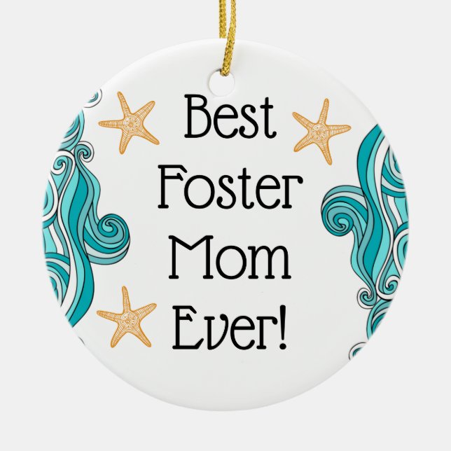 Beste Foster-Mama für Adoption Keramik Ornament (Vorne)