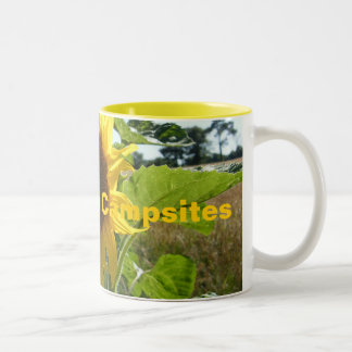 Beste französische Campingplatz-Sonnenblume-Tasse Zweifarbige Tasse