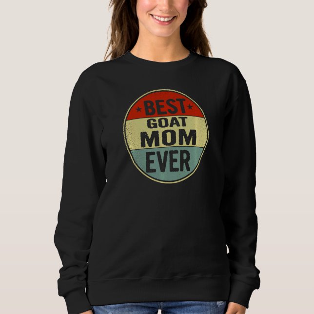 Beste Frauen-Ziegenmutter jemals Retro-Stil Cooler Sweatshirt (Vorderseite)