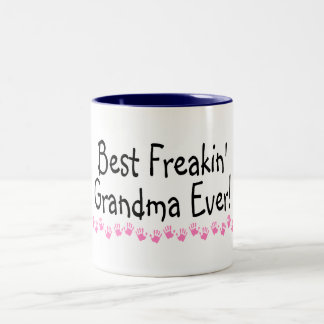 Beste Freakin Großmutter überhaupt Zweifarbige Tasse