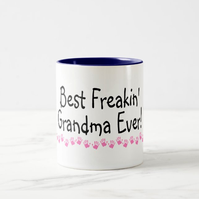 Beste Freakin Großmutter überhaupt Zweifarbige Tasse (Mittel)