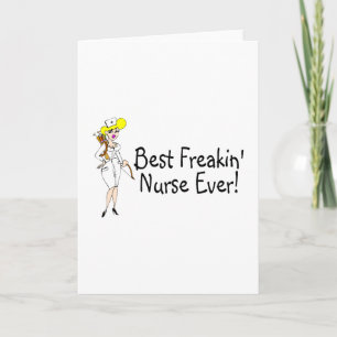 Beste Freakin Nurse je Dankeskarte